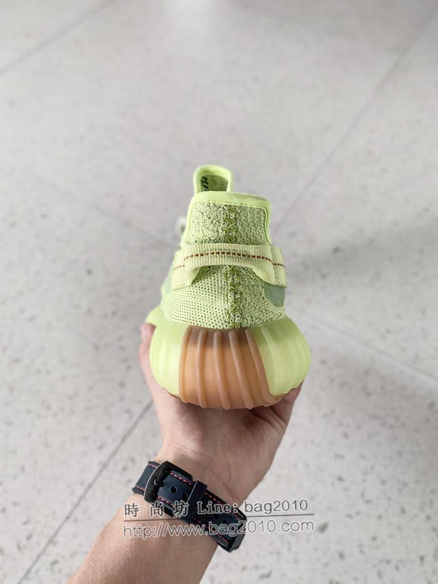 Adidas男女椰子鞋 阿迪達斯夜光椰子350 Adidas Yeezy Boost 350 v3水滴檸檬黃  xhn1557